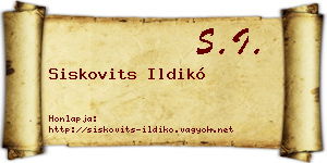 Siskovits Ildikó névjegykártya
