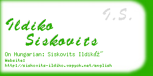 ildiko siskovits business card